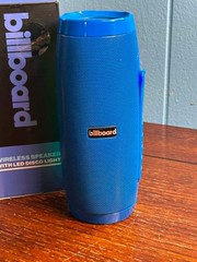 Billboard BB3765 Bluetooth Speaker LED Disco Light Blue Open Box Tested IPX4