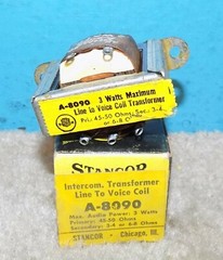 NOS/NIB Stancor A-8090 Line To Voice Coil Transformer 45-50Ω to 3-4 or 6-8Ω 3W