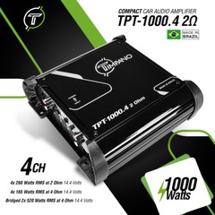 Timpano TPT-1000.4 Amplifier 2 Ohms Compact 4 Channel Full Range Digital Amp