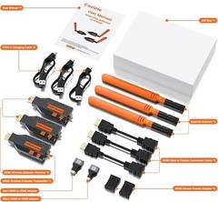Wireless HDMI Transmitter and 2 Receivers 350FT Streaming Extender Kit fr PC/TV
