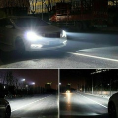 Pair 4-Sides H11 LED Headlight High or Low Beam Bulbs 1800W 216000LM 6000K White