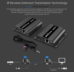 UP to 394Ft, LKV383 V4.0 HDMI Extender With IR 1080P Over RJ45 UTP STP Cat5e/6