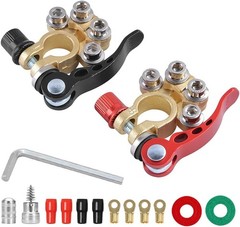 12V/24V Battery Terminal Connectors Leisure Battery Terminals 4-Way for Car Boat
