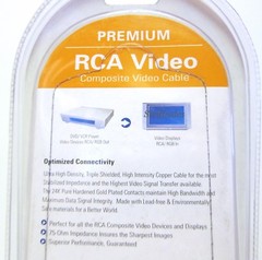 BAFO Premium 24K Gold Plated Composite RCA Video Cable 10′ 10FT Retail Pack