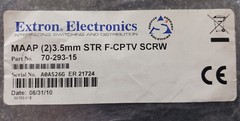 Extron 70-293-15 MAAP (2) 3.5mm Stereo Mini Jack. (2pk). NEW. Ships Free
