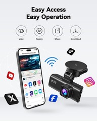 REDTIGER Dash Cam 4K Front and Rear Dash Camera for Cars Free 32GB SD Card