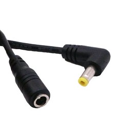 2x DC Power 4.8mm x 1.7mm Male Angle To Female Extension Adapter Connector Cable