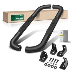 3 Inch Running Boards Side Step Bars Fit Chevy Regular Cab Semi-gloss black