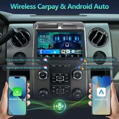 For Ford F150 2009-2014 Apple Carplay Android 15 Car Stereo Radio WiFi GPS Navi