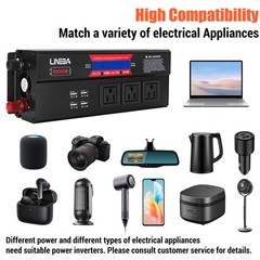 5000W Car Power Inverter 12V 24V to AC 110V Modified Sine Wave Solar Converter