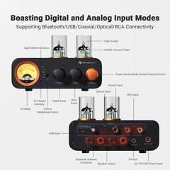 Fosi Audio MC331 Tube DAC Integrated Amplifier, 2CH Home Audio Stereo Power Amp