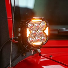 AUXBEAM 4″ LED Driving Light Pods w/ DRL Turn Signal Offroad Cube Ditch Lights