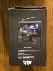 NIB Portable 9” TV LCD Monitor Rechargeable Battery Powered HD-TV, USB, SD Card