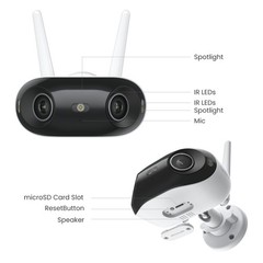Reolink Elite WiFi 8MP 4K Dual-Lens Plug-in Security Camera Color Night Vision