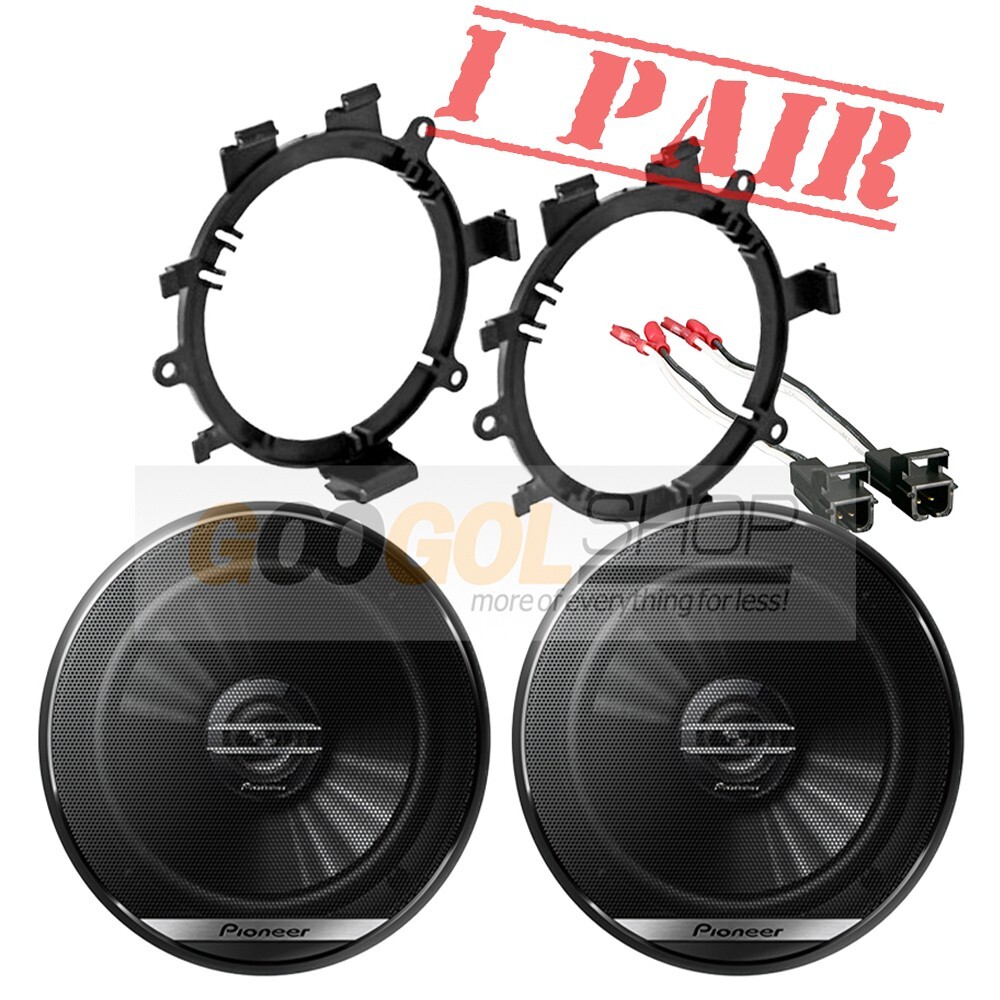 Pioneer 6-1/2″ 2-Way 300W Truck Front Door Speakers w/Install Kit for 1995-up GM