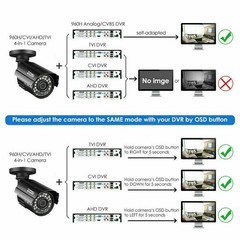 ZOSI 1080p 4in1 Wired Home CCTV Security Camera Outdoor Waterproof Night Vision
