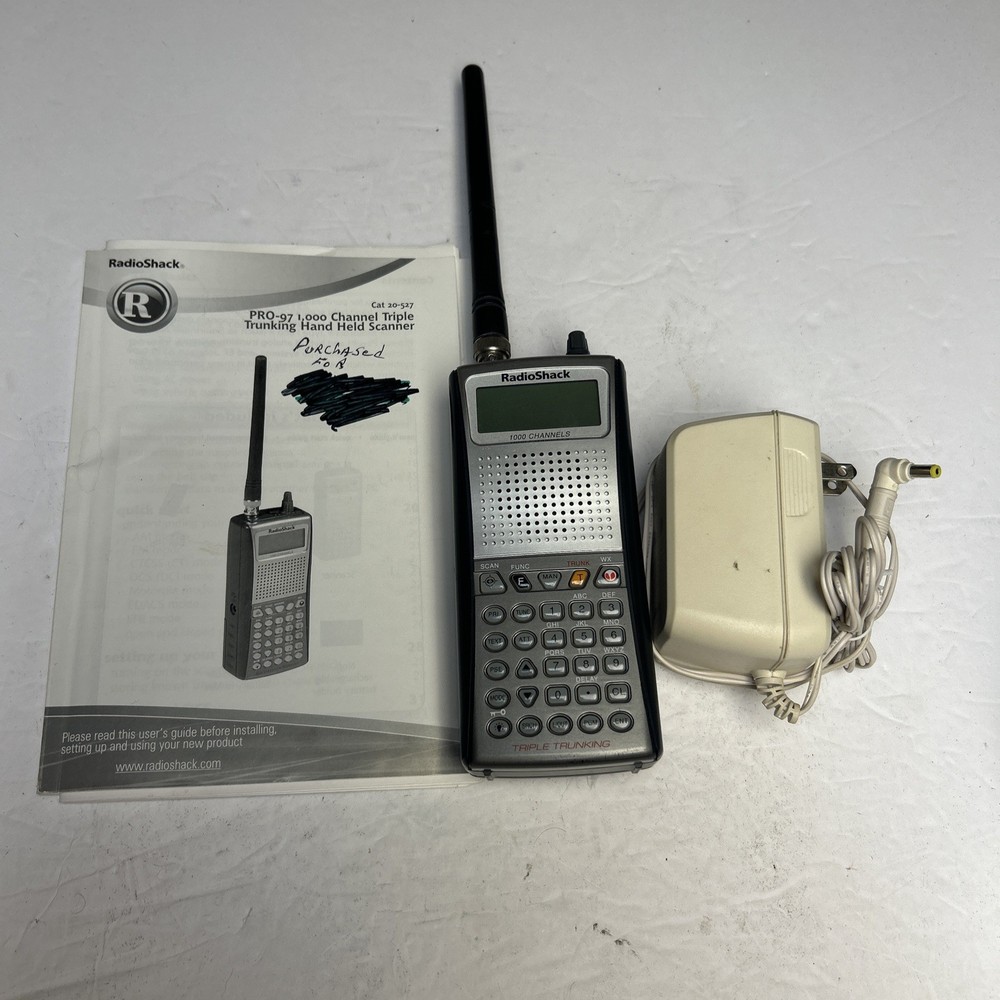 RadioShack Pro-97 1000 Channel Triple Truncking Scanner Receiver #20-527