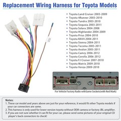 Radio Wiring Harness Toyota ISO 16 Pin 16Pin Car Stereo Android Head Unit