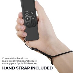 Protective Case for Apple TV Remote with AirTag Holder, Anti Slip Silicone Co…
