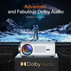 4K Projector Dolby 45000 Lumen LED 1080P 5G WiFi Bluetooth Portable Home Theater