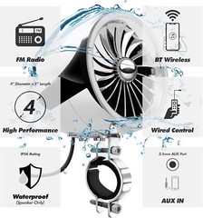 Altavoces estéreo Bluetooth para motocicleta, Bluetooth, auxiliar, 20 KHz, NUEVO