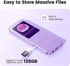 AGPTEK A09X 32GB Bluetooth 5.3 MP3 Music Player 2.4″Screen Built-in Speaker