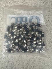(50 PCS)PPC EX6XLPLPLUS RG6 F Connector Female Compression Fittings PLENUM RATED