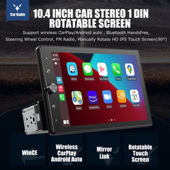1 DIN DVD CD Car Stereo Radio MP3 Player Bluetooth FM USB AM AUX In-dash RDS