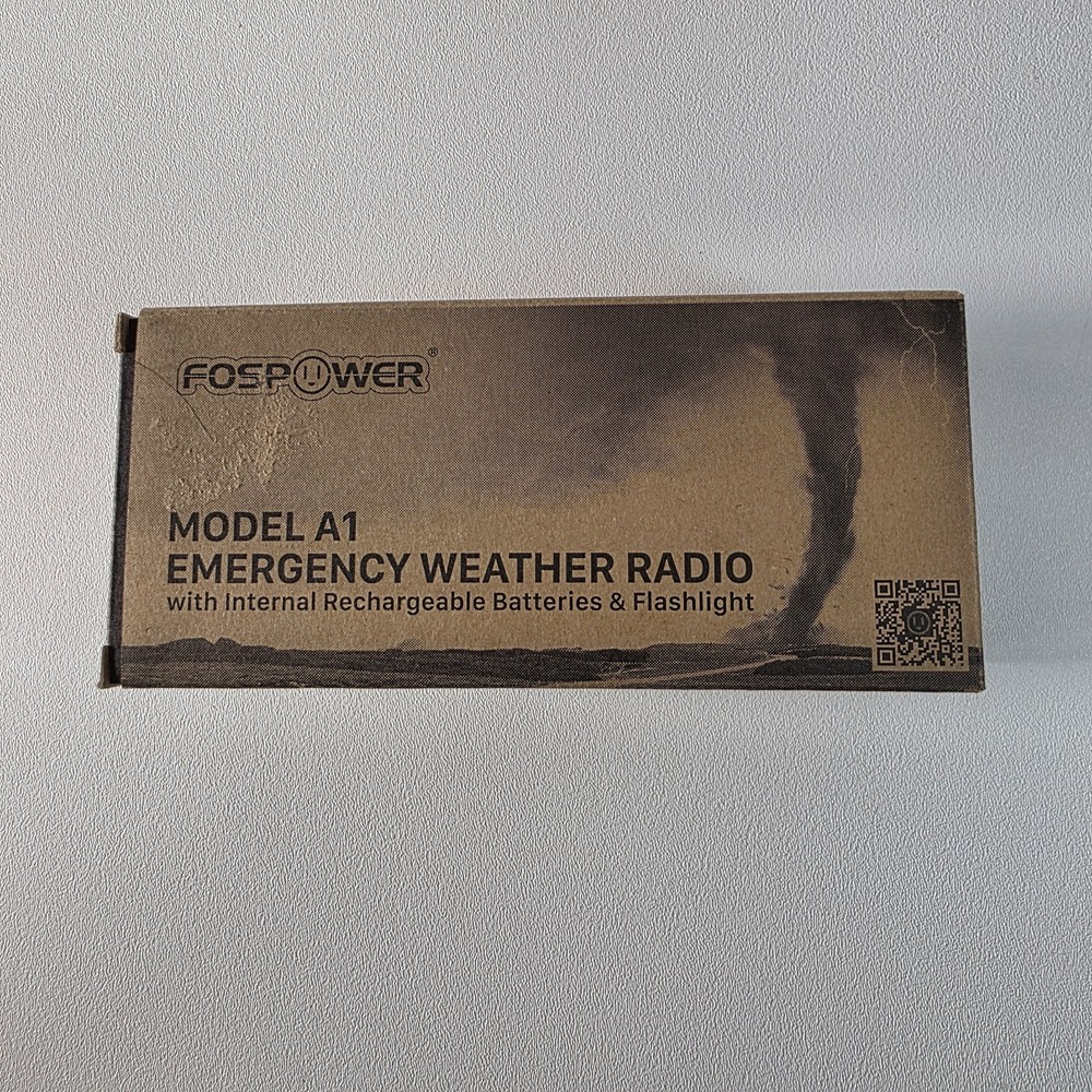 FosPower FOSPWB2376 Emergency Solar Crank Portable NOAA Weather Radio -NIB