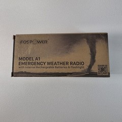FosPower FOSPWB2376 Emergency Solar Crank Portable NOAA Weather Radio -NIB