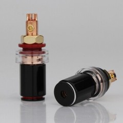 4Pcs Pure Copper Plated Binding Post Banana Female Speaker Amplifier Terminals
