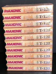 Maxonic Gold Blank VHS 10 Pack High Grade T-120 NEW SEALED 6 Hours Color & Sound