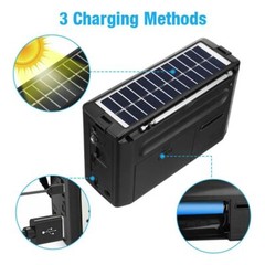 Solar Radio Portable FM/AM SW Digital Bluetooth Speaker MP3 Player Rechargeable