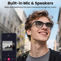 Smart Glasses Photochromic Lenses Bluetooth Call Glasses Audio Eyewear Headset