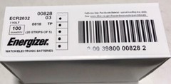 BOX OF 100 ENERGIZER CR2032 WATCH BATTERIES 3V LITHIUM –EXP 2036 w/Tracking