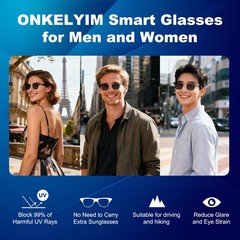 AI Smart Glasses for Women and Men, Bluetooth Translation Glasses with Chat G…