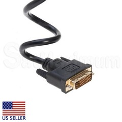 DVI-D to DVI-D Male 6ft Cable Dual Link 24+1 Pin HDTV, PC, Monitor Cord