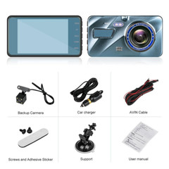 HD 1080P Car Dual Lens Dash Cam 4″ DVR Recorder Front & Rear Camera Night Vision