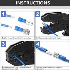 102/300X Assorted Insulated Spade Electrical Wire Connectors Crimp Terminals Kit