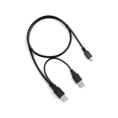 Dual two A type USB2.0 Male to Mini 5-Pin male Y Cable,for Hard Disk Drive Case