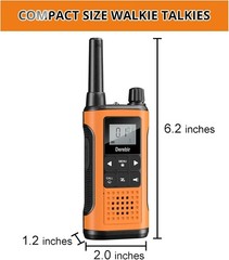 Walkie Talkies Long Range Rechargeable 22 Channel Noise Reduction 2Pcs Adult Use