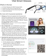 Vital Smart Glasses for Men AI Translation – Open-Ear Bluetooth 5.3 Audio, 130-L