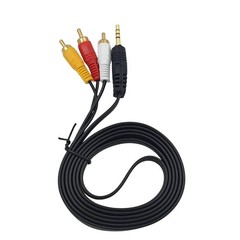 3RCA Male to 3.5mm Male Audio Video Cord AV DV AUX Cable Adapter Converter 5FT