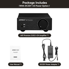 HiFi Class D 2 Channel Stereo Amplifier 300W x 2 with Enhanced Cooling System