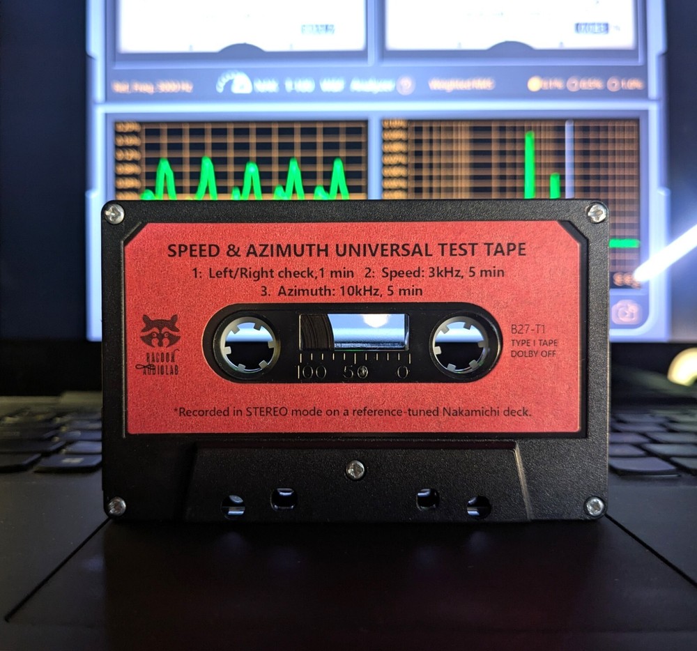 3-in-1 Universal Speed & Azimuth alignment Test/Calibration audio cassette tape
