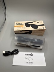 Wear iQ Wireless Smart Glasses Bluetooth, Polarized Lenses, Black Matte Frame