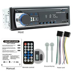 One Din MP3 Player Car Radio Stereo Audio in-Dash FM Aux Receiver USB Bluetooth