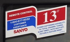NEW CRT TV 13″ Sanyo DS13630 Remote Manual 1998 Gaming – Open Box New Old Stock