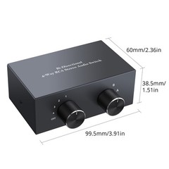 4X2/2X4 Audio Switch Splitter Stereo L/R Sound Channel Bi-Directional Switcher