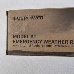 FosPower FOSPWB2376 Emergency Solar Crank Portable NOAA Weather Radio -NIB
